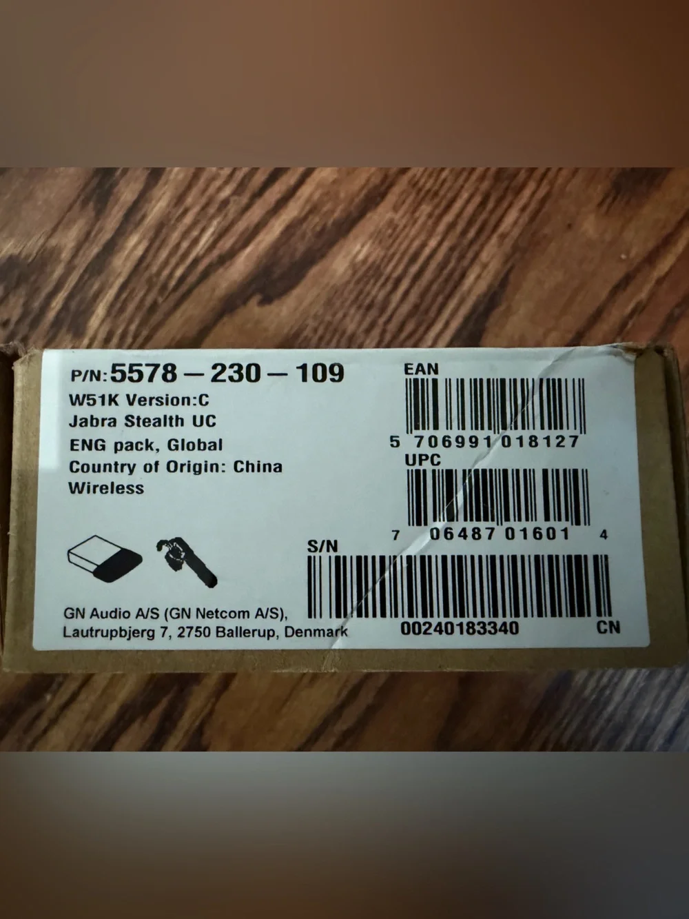 Jabra Stealth UC Wireless Bluetooth Mono Headset - New in box Model 5578-230-109